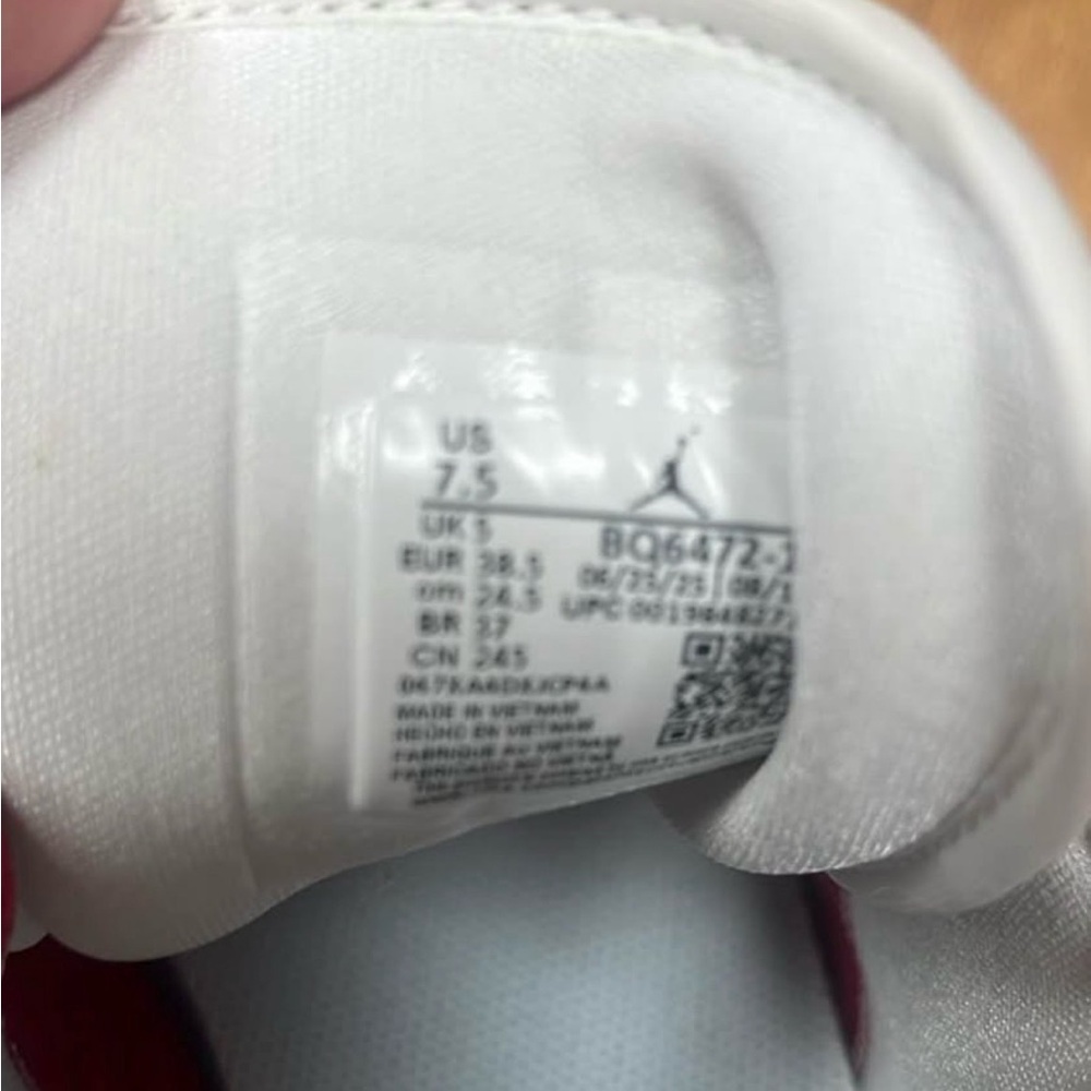 Womens Nike Air Jordan High-Top Sneakers - Red & White - Picture 2 of 2